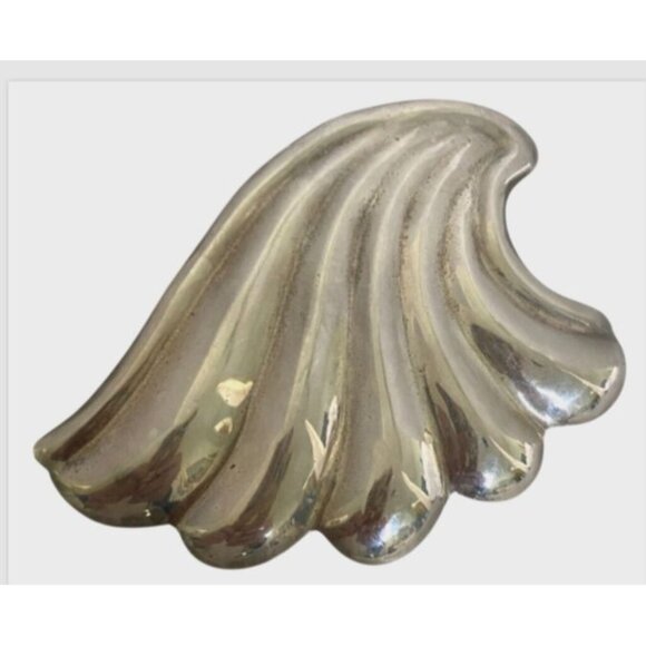 925 Jewelry - Vintage Mexico Sterling Silver Wave-Shaped Brooch Pin 925 Hallmarked Elegant